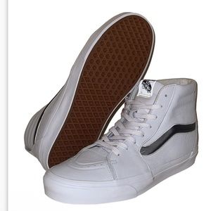 VANS unisex Sk8-Hi XL Shoes Big Mood White Leather Skate Casual